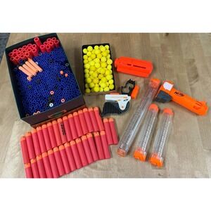 Nerf Gun Accessories Lot-200+ Ammo 7 Accessories